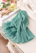 شال وارداتی سوپرنخ برشکا حاشیه گیپور و دستک گیپور - Image 5
