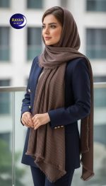 شال ساده برشکا رنگبندی ۴طرف ریشه پرزی - Image 9