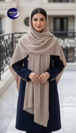 شال ساده برشکا رنگبندی ۴طرف ریشه پرزی - Image 13