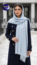 شال ساده برشکا رنگبندی ۴طرف ریشه پرزی - Image 8