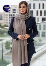 شال ساده برشکا رنگبندی ۴طرف ریشه پرزی - Image 6