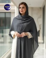 شال ساده برشکا رنگبندی ۴طرف ریشه پرزی - Image 3