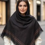 روسری نخی لنین حاشیه لمه دار